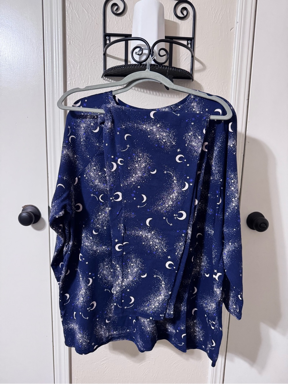 SLEEP by Cacique Size 18 Navy Moon & Star Print Pajamas top & pants
